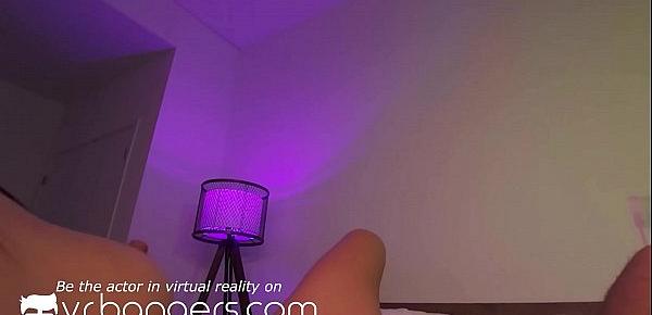  VR BANGERS Skinny maid sucking cock for extra pay